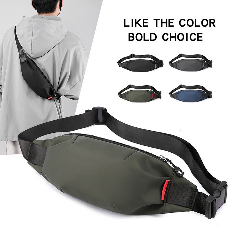 Nuovo da uomo, semplice, leggero, mini, alla moda, monospalla, casual, sportivo, in vita, piccola borsa a tracolla_voghion.com