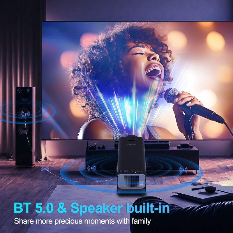 4K Android 11 Projector Native 1080P 390ANSI HY320 Dual Wifi6 BT5.0 1920*1080P Cinema Portable Projetor_voghion.com