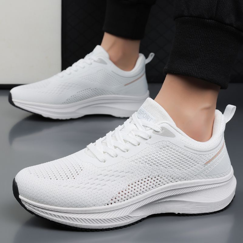 Weiße Wanderschuhe für Herren, atmungsaktiv, lässig, leicht, Laufschuhe, Basketball-Sneakers, männlich, hochwertige Sportschuhe, Herren-Sneakers_voghion.com