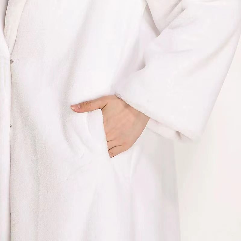 Damenmode-Anzugkragen-Langarmmantel aus Rex-Kaninchenfellimitat_voghion.com