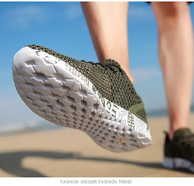 Aqua Breathable Trekking Beach Hot Quick Drying Outdoor Fishing Wading Shoes Water Sneakers Men Lace Up_voghion.com