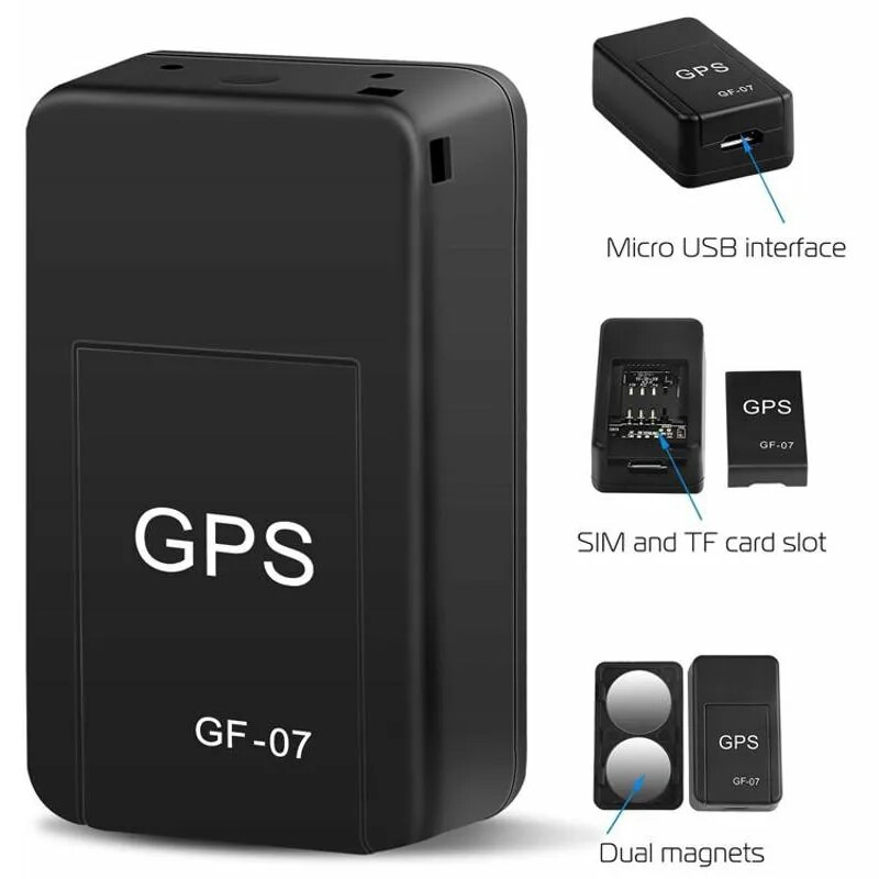 Mini GF 07 GPS Bil Tracker Sanntidssporing Tyveri Anti Lost Locator Sterk magnetisk feste SIM-meldingsposisjoner_voghion.com