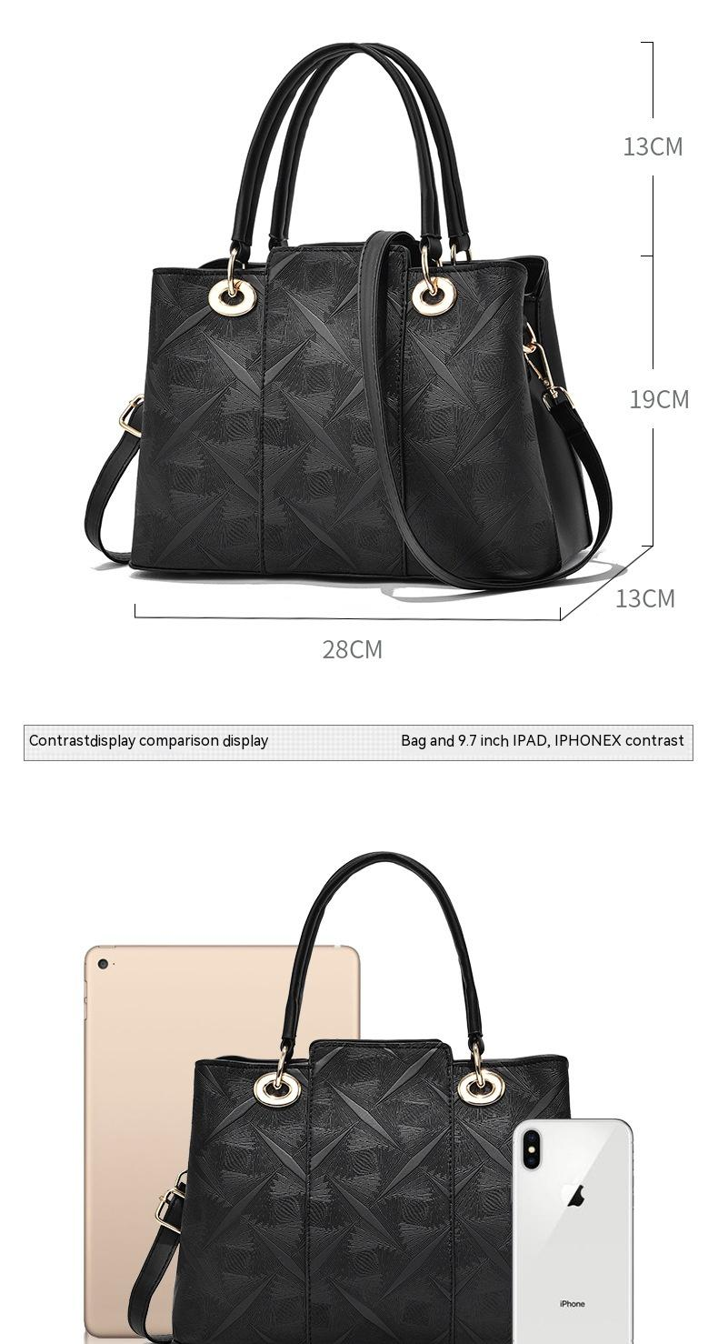 2023 Ny hotsælgende dametaske Enkel og moderigtig midaldrende morstaske Præget krydsskuldertaske Stor taske Alsidig håndtaske_voghion.com