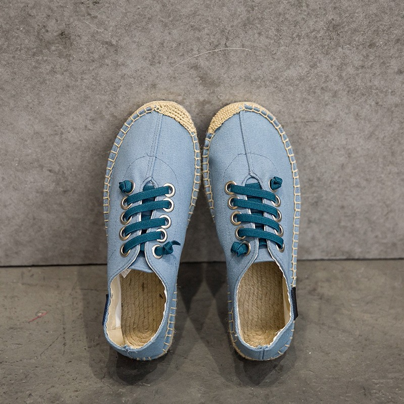 Leichte Herren-Leinen-Baumwollschuhe, Segeltuch-Freizeitschuhe_voghion.com