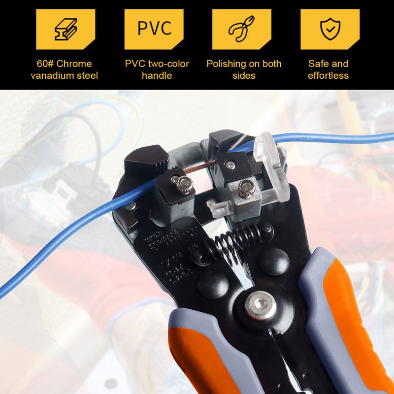 WOZOBUY Crimper Cable Cutter Adjustable Automatic Wire Stripper Multifunctional Stripping Crimping Pliers Terminal Hand_voghion.com