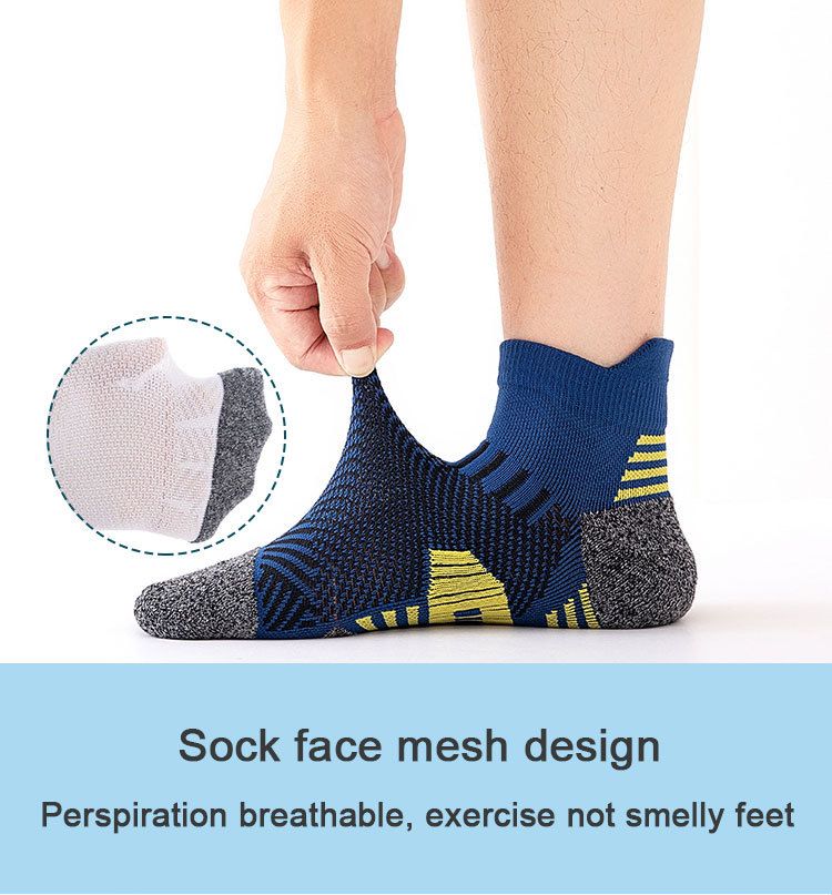 ActiveGo ActiveGo Cross-Border Sweat-Absorbent Breathable Towel Bottom Men's Short Tube Sports Thickened Running Outdoor Hiking Socks_voghion.com
