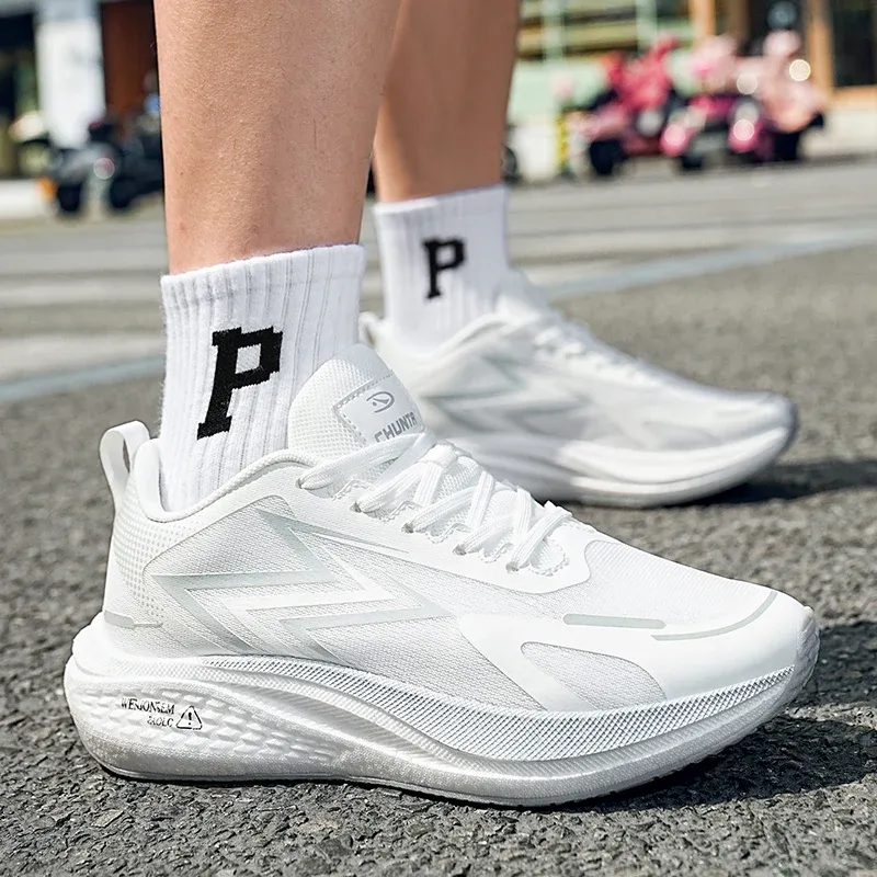 Professionelle Marathon-Laufschuhe, Rennlaufschuhe mit durchgehender Carbonplatte, stoßdämpfende Trainingssportschuhe für Jugendliche_voghion.com