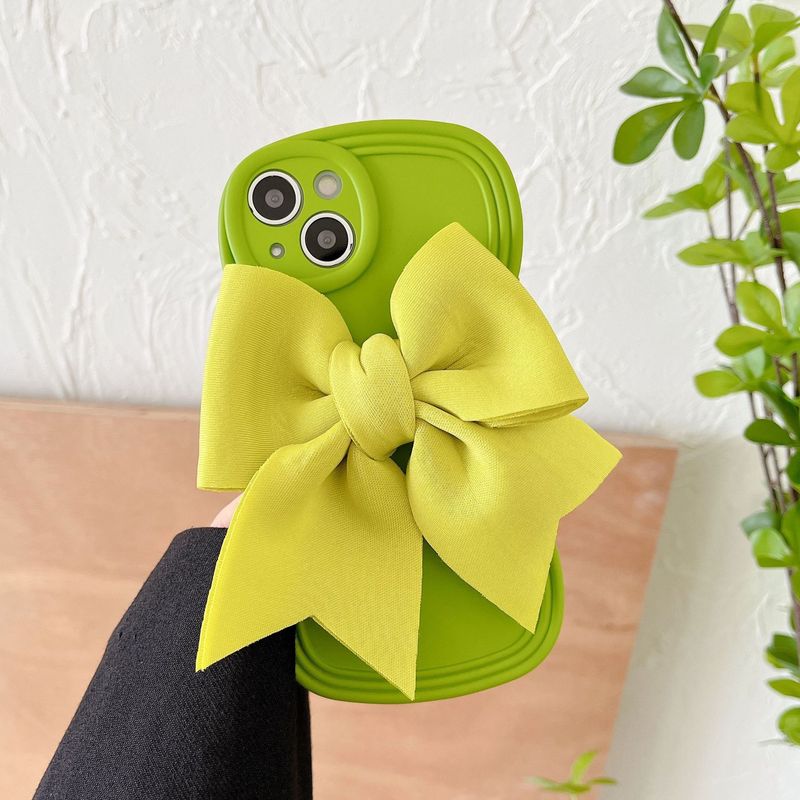TechGlobe Princess On The Run 3D Big Bowknot Case For IPhone 14/13 Pro Max 12/15/16_voghion.com