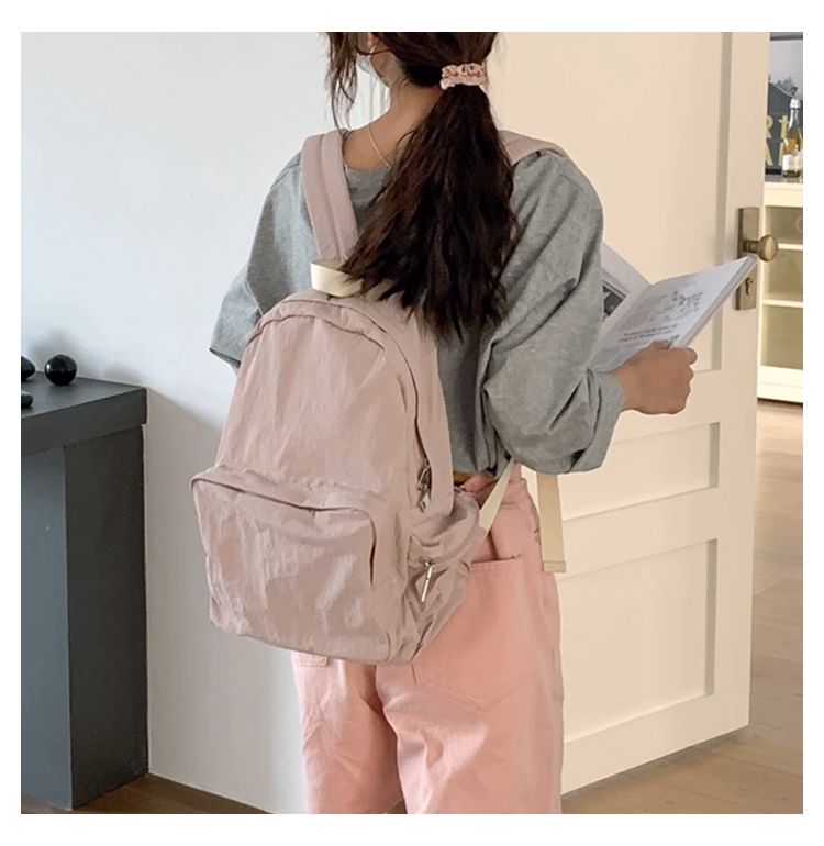 Clakae K-style Outdoor Casual Nylon Backpack_voghion.com