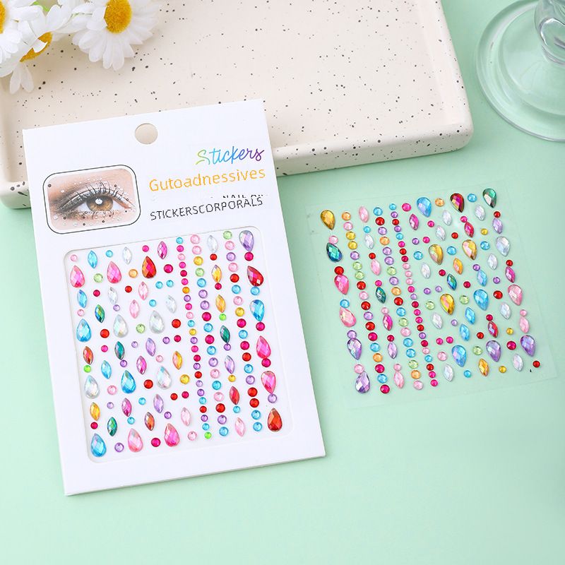 Grenzüberschreitende Wassertropfen für Kinder, Tränen, Liebesgesicht, Diamantpaste, DIY, kreative Make-up-Dekoration, Perlen-Edelstein-Diamantpaste_voghion.com
