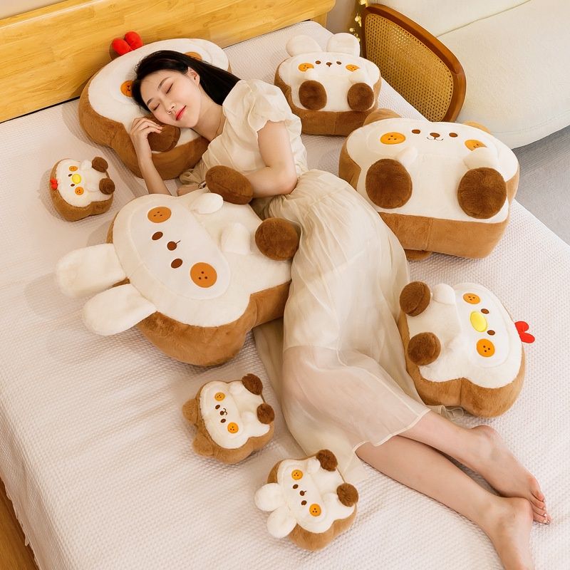Cartoon Bear Biscuit Cute Plush Toy Cushion Pillow For Kids Fun And Fluffy Birthdays Gift For_voghion.com