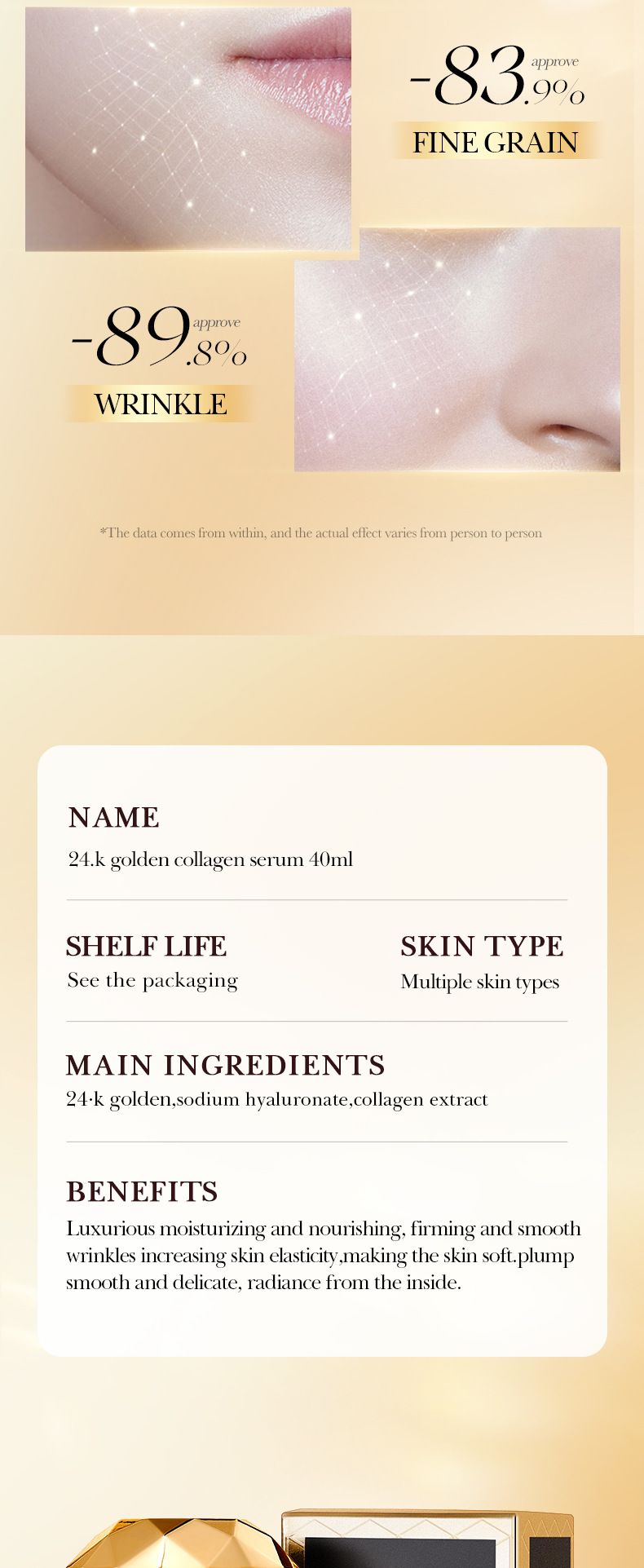 Serum SADOER24 · K Gold Collagen Serum 40g Hydrates And Improves Fine Lines_voghion.com