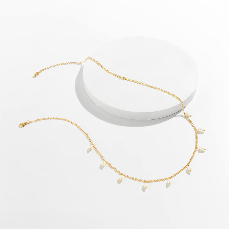 Europäischer und amerikanischer Schmuck, süß und cool, lässig, Strass-Strand-Beinkette, elastisches Band, Nachahmung von Perlen, sexy Beinkette_voghion.com