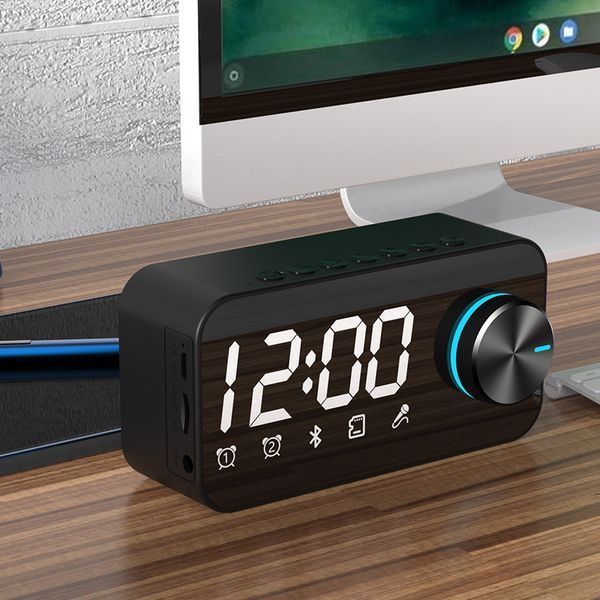 Alarm Clock Sound Dual Alarm Clock Display Speaker FM Radio Call Function Stereo_voghion.com