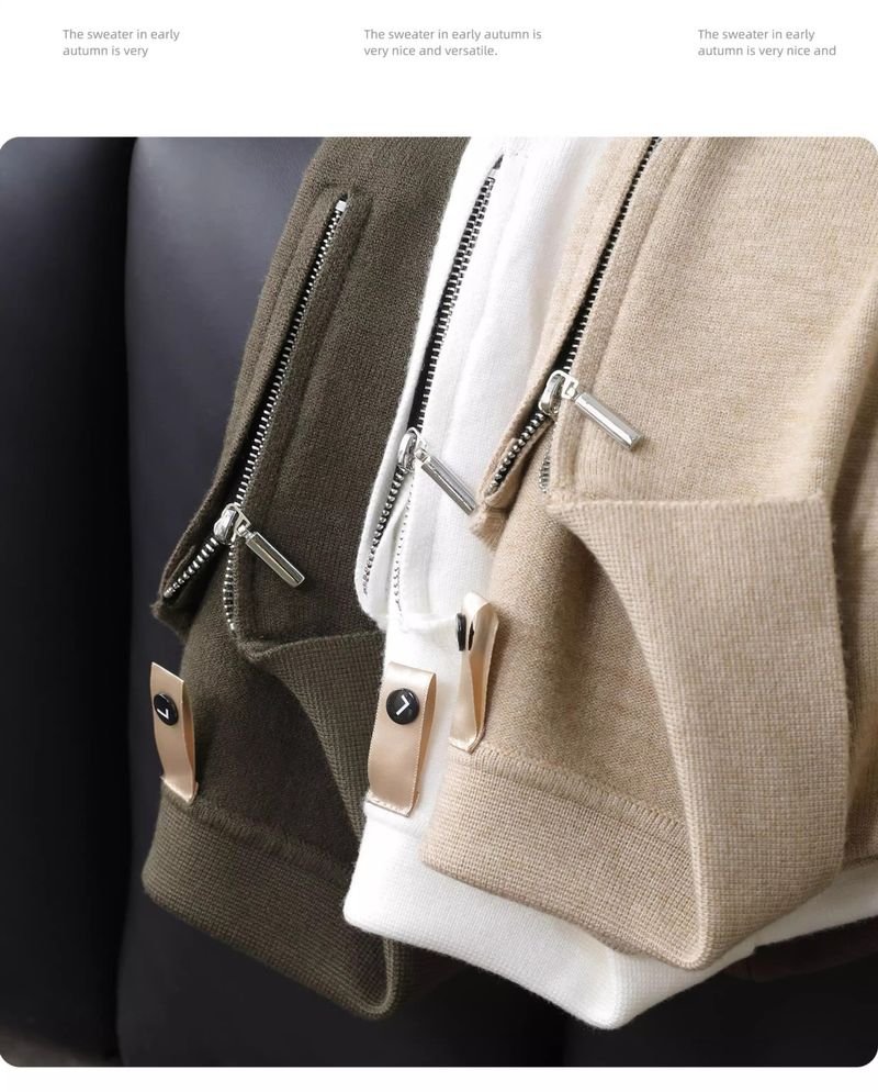 Men's Slim Fit Half-Zip Knit Sweater With Stand Collar - Soft Wool Blend Pullover For Casual & Office Wear_voghion.com