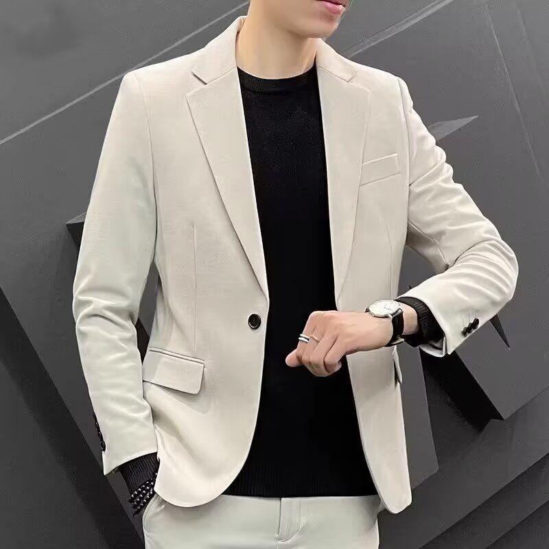 New Trendy Men's Top Handsome Loose Suit Coat Men's Spring and Autumn Versatile Casual Suit_voghion.com