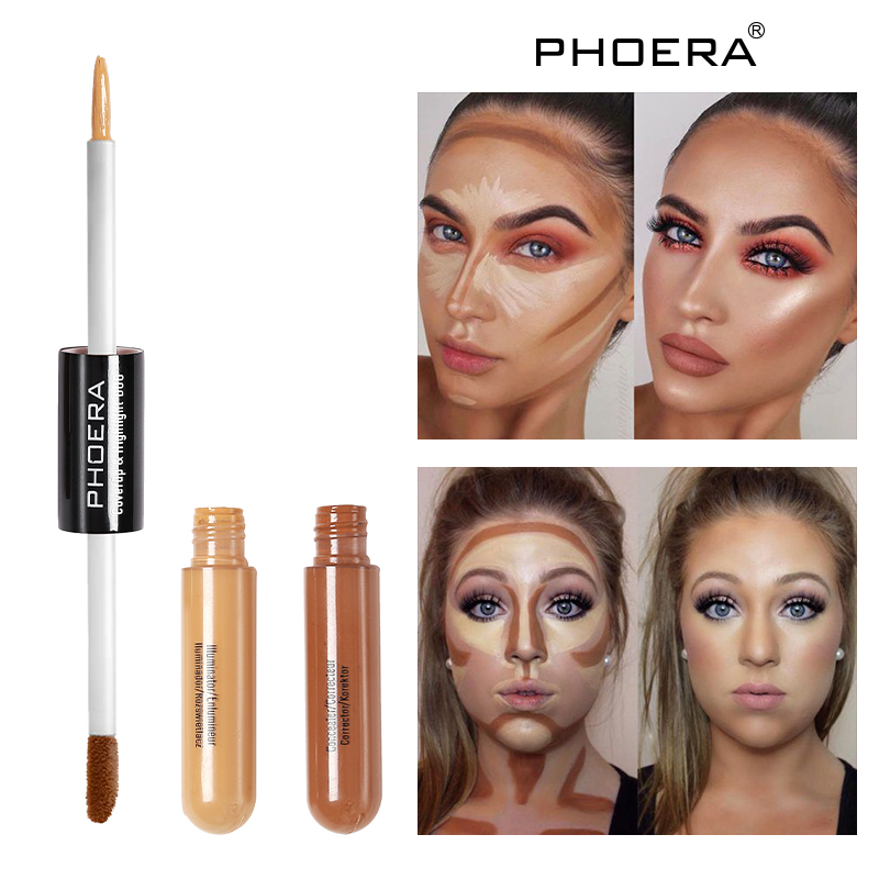 Contour Face Stick z dvojno glavo, senčilo za obraz v obliki črke V, vodoodporno, dolgo obstojno, koncentrirano_voghion.com