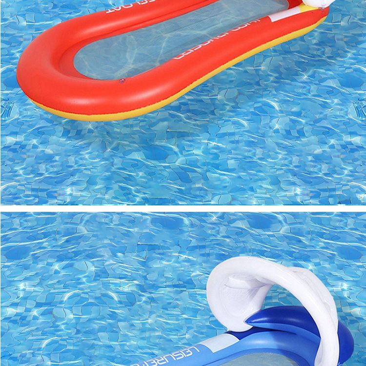 Shimmer Mermaid Tail Inflatable Lounger - Breathable Mesh Floating Bed With Pillow (Eco-Friendly PVC 180cm Quick-Dry & Portable For Pool/Beach)_voghion.com