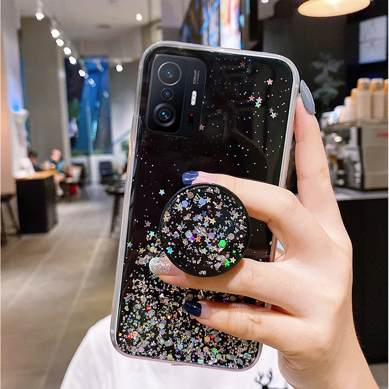 For Xiaomi Mi 11T Pro Case Transparent Bling Case For mi 10T Lite Redmi Note 11 10 10s Pro Max POCO_voghion.com