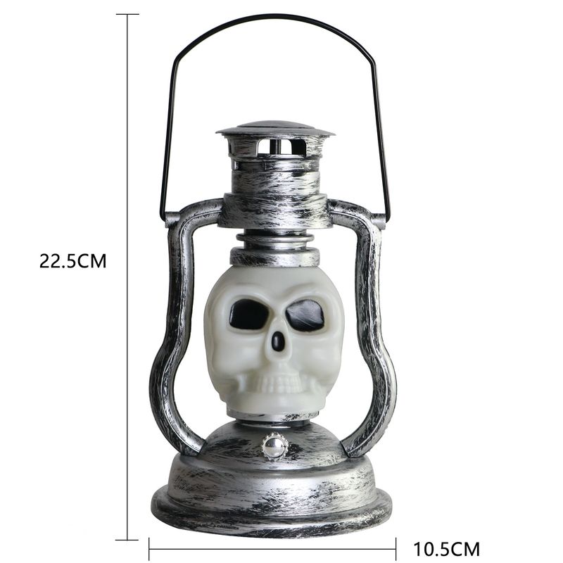 Cross Border Skull Pumpkin Lantern Halloween Battery Lantern Outdoor Garden Camping LED Portable Kerosene Lamp_voghion.com