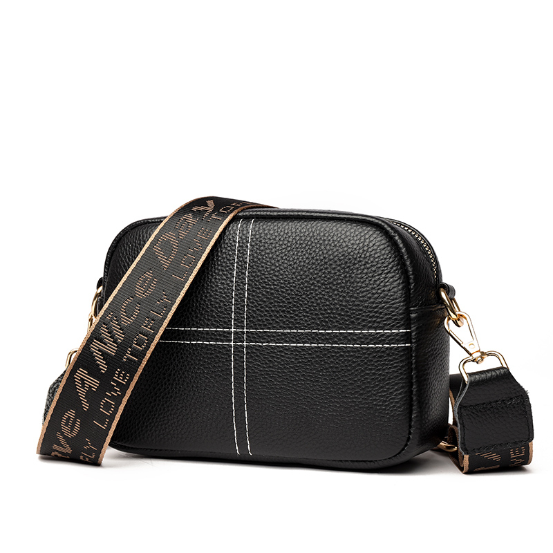 Sac à main en cuir véritable pour femmes, classique, mode, sac à bandoulière à larges bretelles, tendance Simple, fourre-tout en cuir de vache, 2023_voghion.com