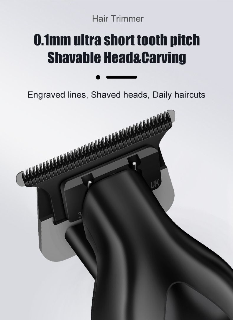 Professional Hair Clipper – High-Power USB Rechargeable, Self-Sharpening Stainless Steel Blade, Ultra-Quiet 36dB For Bald Fades & Hair Carving_voghion.com