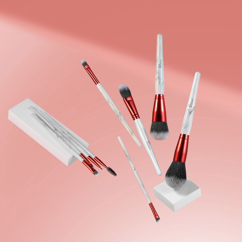 Pudaier - Juego completo de brochas de maquillaje de cerdas suaves, delineador de ojos, polvos, rubor, corrector, sombra de ojos, brocha para cejas, kit de herramientas cosméticas_voghion.com