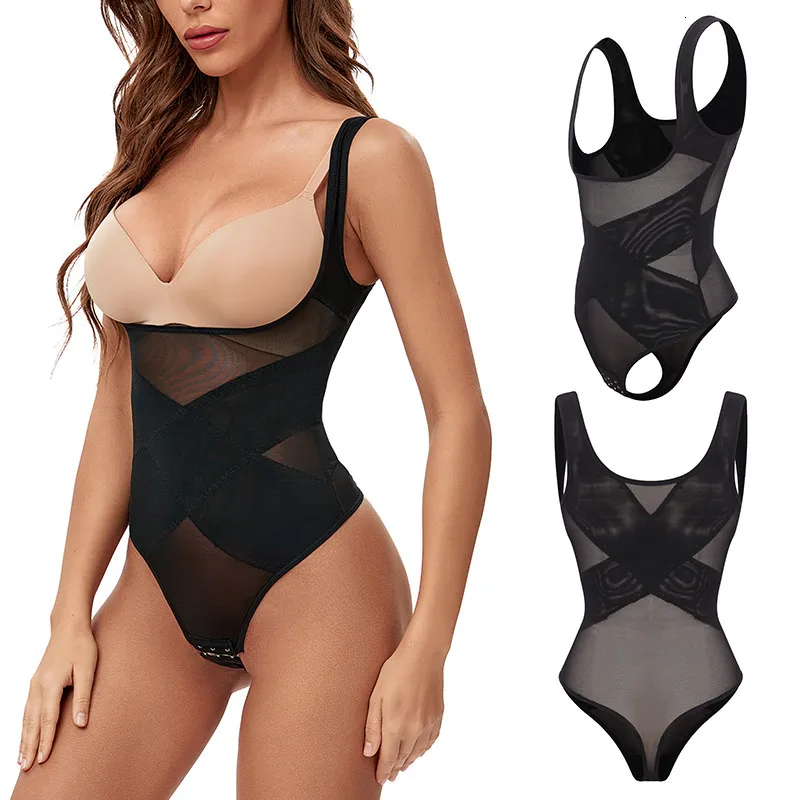 Waist Tummy Shaper Women Thong Bodysuits Full BodyShaper Seamless Sexy Tummy Control Shapewear MISS MOLY Mesh Slimming_voghion.com