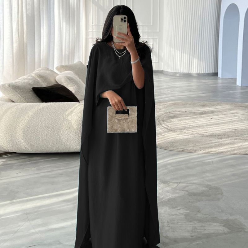 Robe longue à manches longues et en satin moderne, style abaya, taille douce, pour Noël, Thanksgiving, Halloween, Saint-Valentin_voghion.com