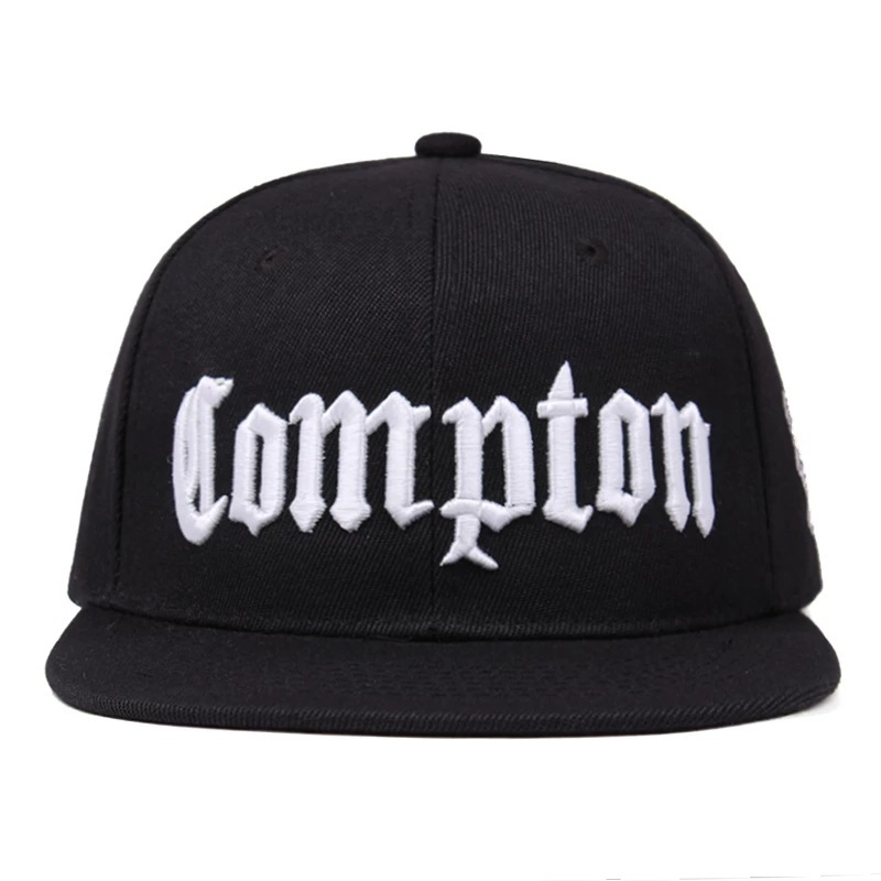Chapeau Hip Hop Hip Hop à la mode pour hommes et femmes, casquette plate décontractée réglable Compton, chapeau à rabat_voghion.com