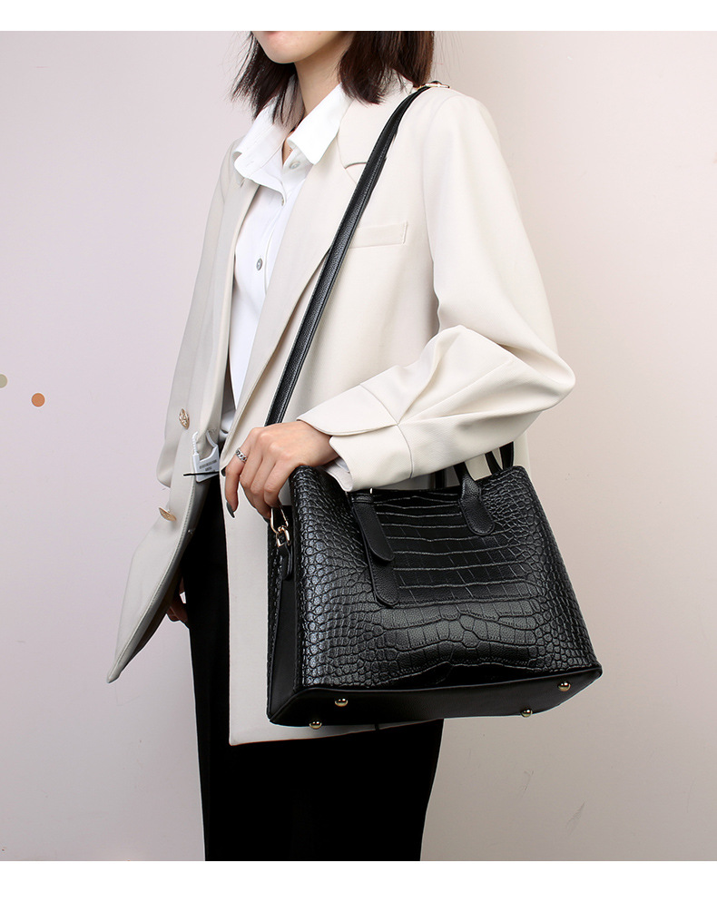Borsa a mano con motivo a coccodrillo, borsa da donna, 2024, nuova borsa tote, borsa da pendolare, grande capacità, borsa da donna_voghion.com