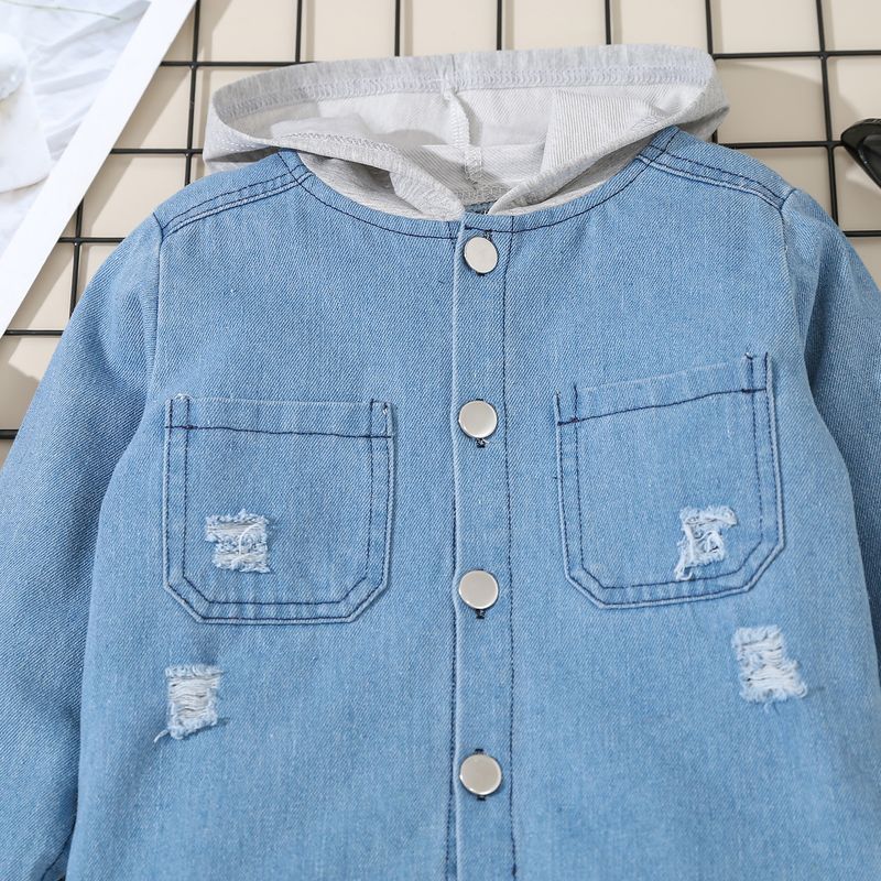 Mother&Kids Completo giacca e pantaloni in denim monogrammati per ragazzi_voghion.com