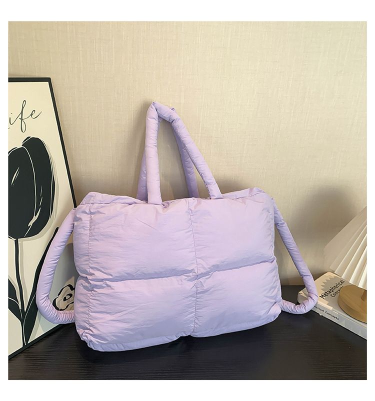 Cotton Bag Down Bag Female Large Capacity Leisure Tote Bag Ladies Commuter Shoulder Bag_voghion.com