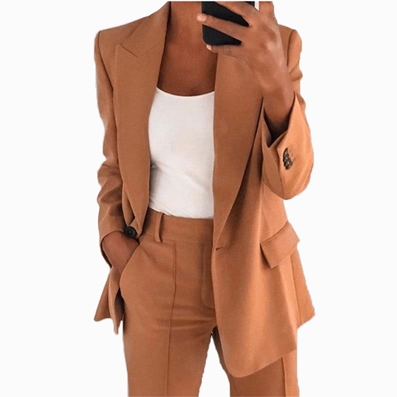 Kadın Blazer Takım Elbise moda yaka slim fit hırka tarzı blazer_voghion.com