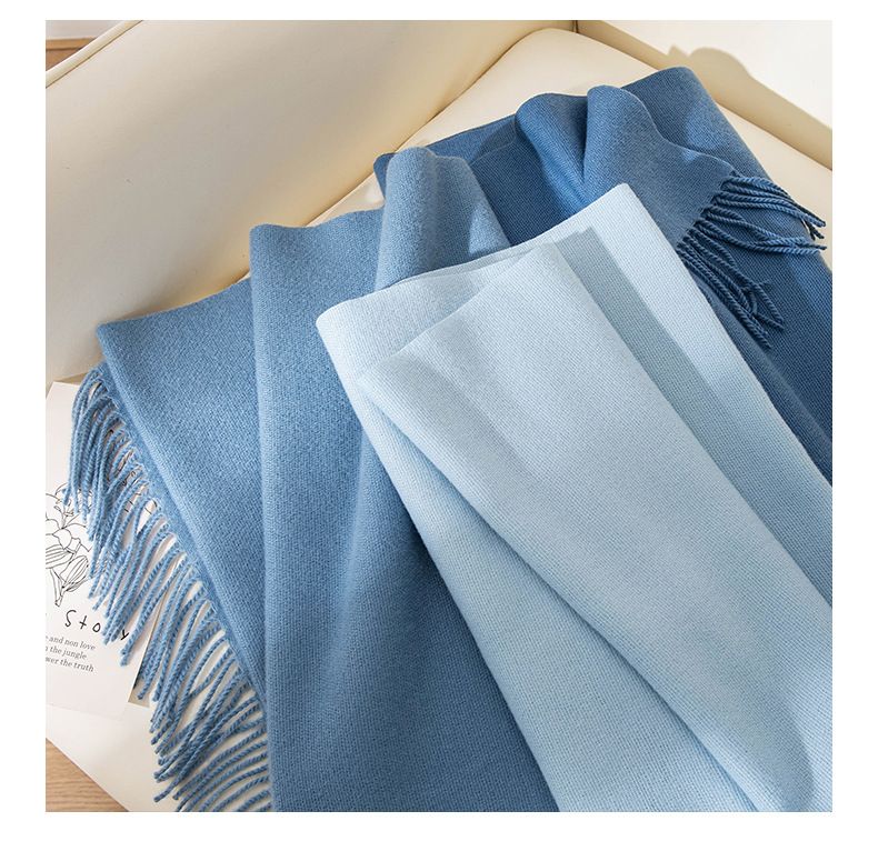 Nieuwe effen Maillard kasjmiersjaal voor dames in de herfst en winter, een high-end gevoel, veelzijdig in Koreaans_voghion.com
