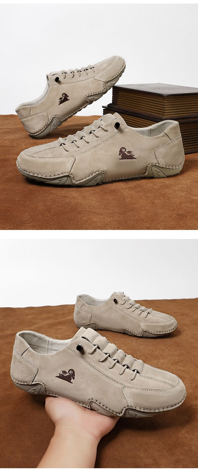 Erste Schicht Leder Herrenschuhe Low-Top Herren Freizeitschuhe Martin Schuhe Herren Octopus Herrenschuhe_voghion.com