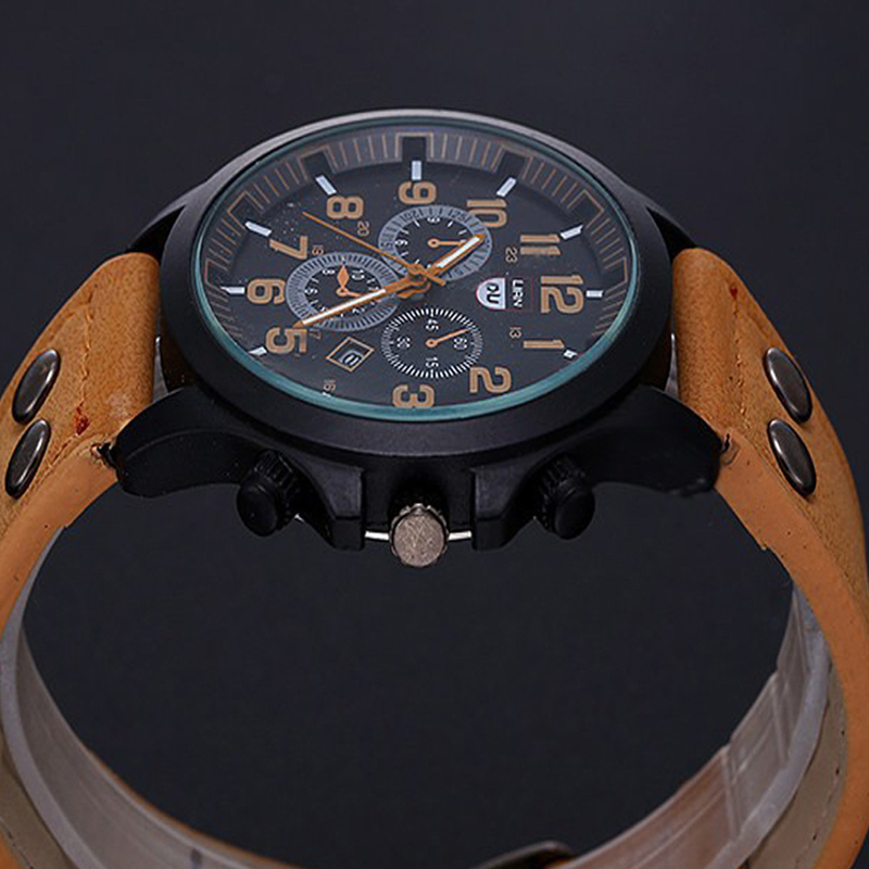 OLEVS Men's Quartz Watch Fashion Simple Business Belt Quartz Watch_voghion.com