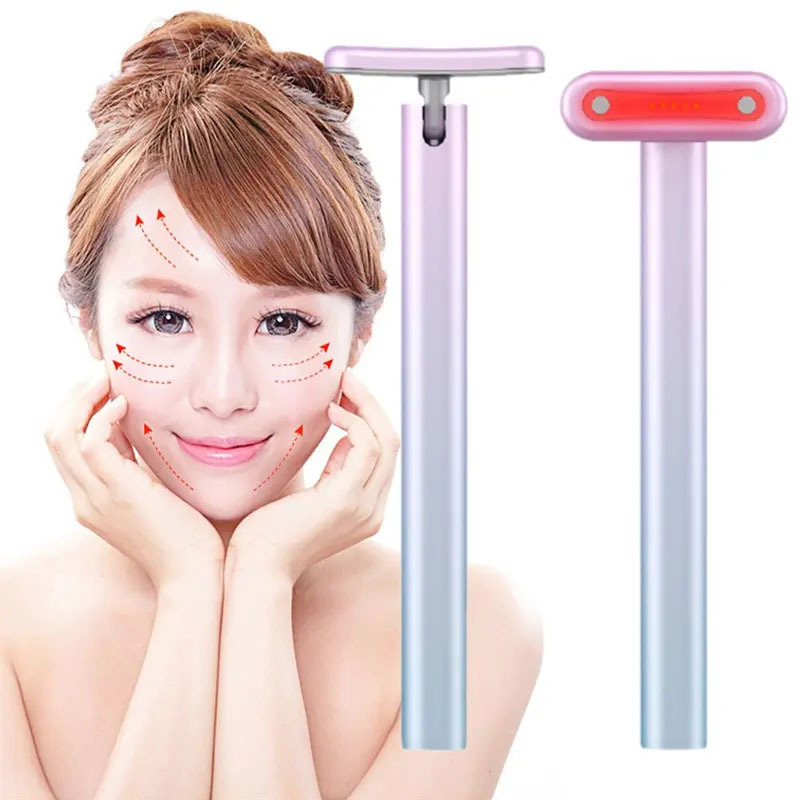 Zauberstab EMS Gesichts Mikrostrom Vibration Warmes Rotes Licht Gesicht Lifting Hine Hautstraffung Gerät Hals Auge Ma 70% Rabatt_voghion.com