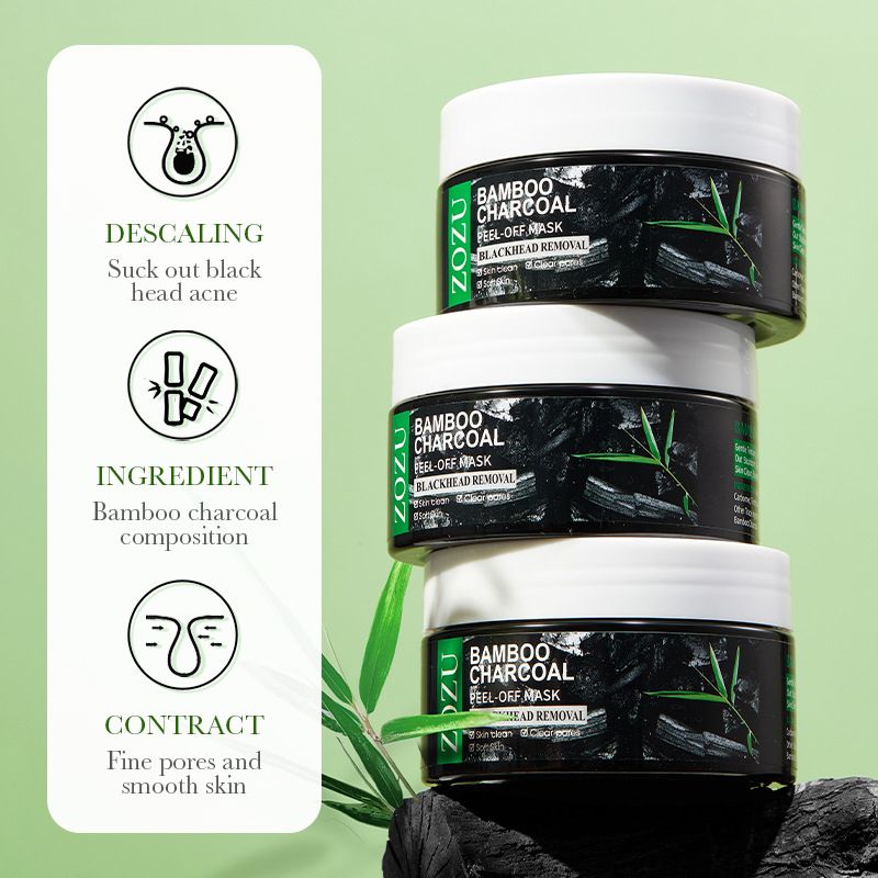 ZOZU Máscara Facial de Limpeza Facial com Sucção de Carvão de Bambu, Cravos, Acne e Área T_voghion.com