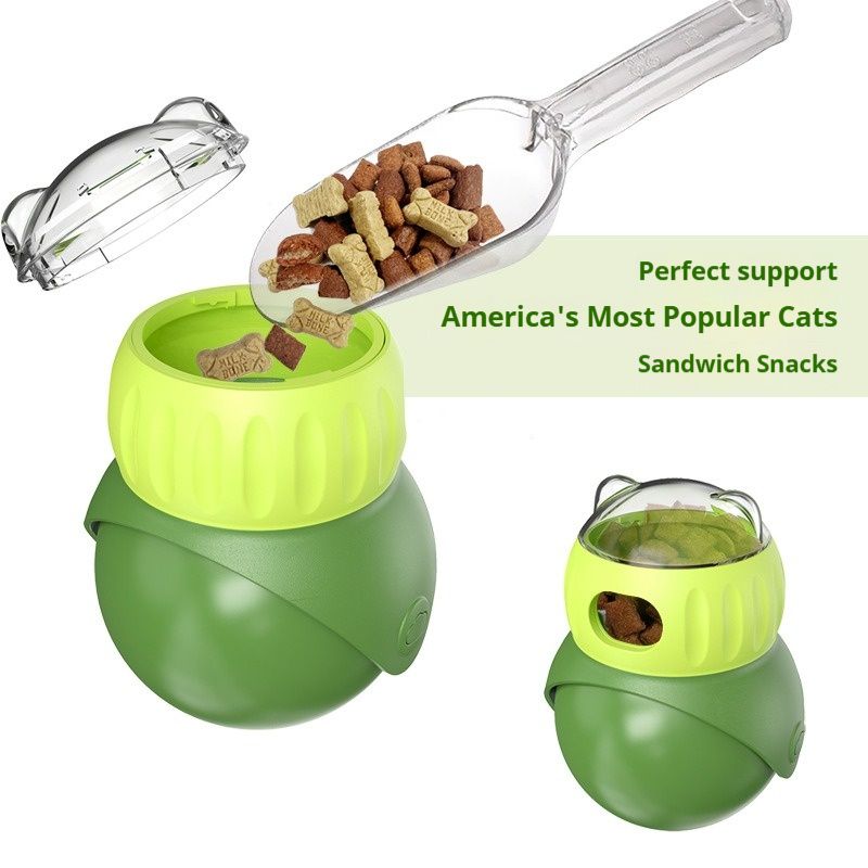 Interactive Toy For Cats, Cup With Perforated Food Ball, Owl, Cup, Shaking Toy, Slow Feeding, Protects Stomach, Pet By PawParty Store_voghion.com