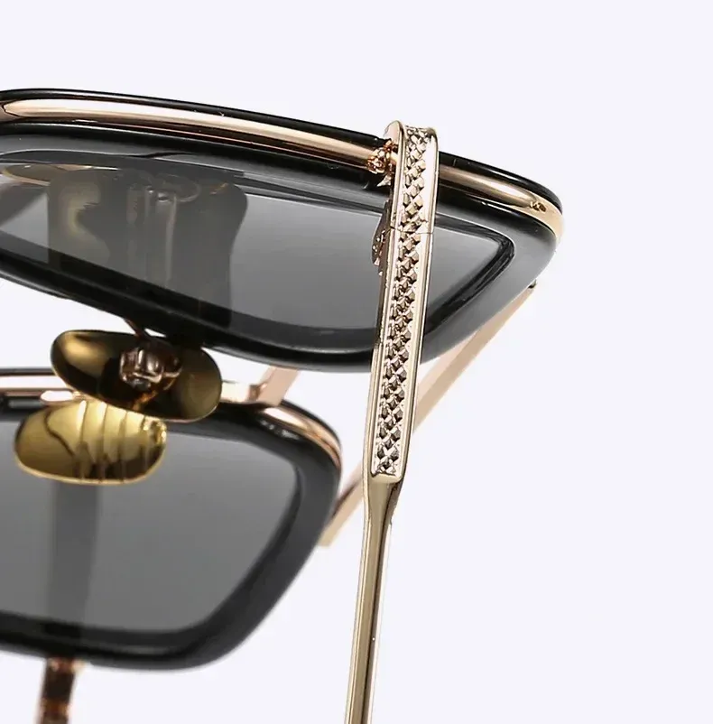 Luxus Quadrat Sonnenbrille Männer Frauen Marke Designer Retro Legierung Rahmen Große Sonnenbrille Vintage Gradienten Männlich Weiblich Oculos Feminino_voghion.com