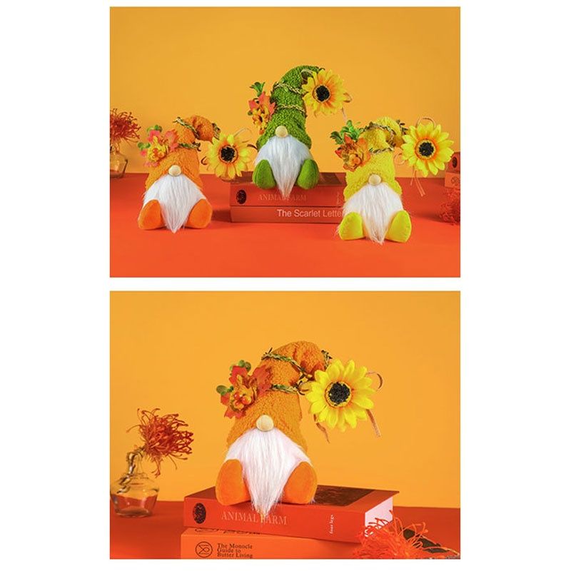 Peluche décorative unique pour le festival des tournesols, à présenter sur un bureau._voghion.com