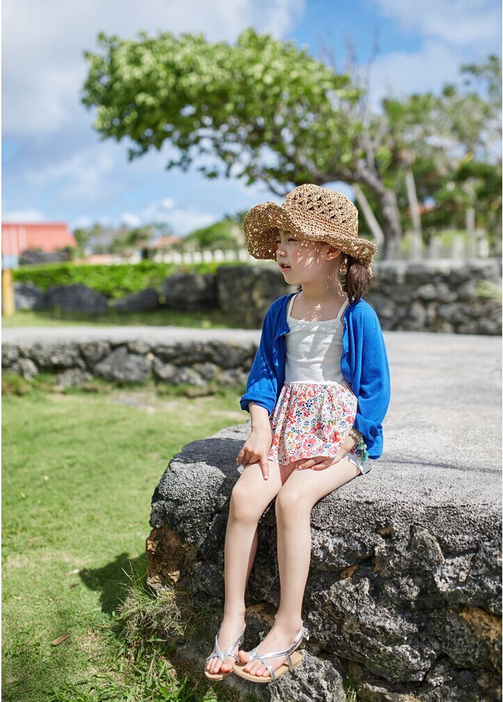 Rayon Medium And Large Children's Air Conditioning Shirt Summer Coat Top_voghion.com