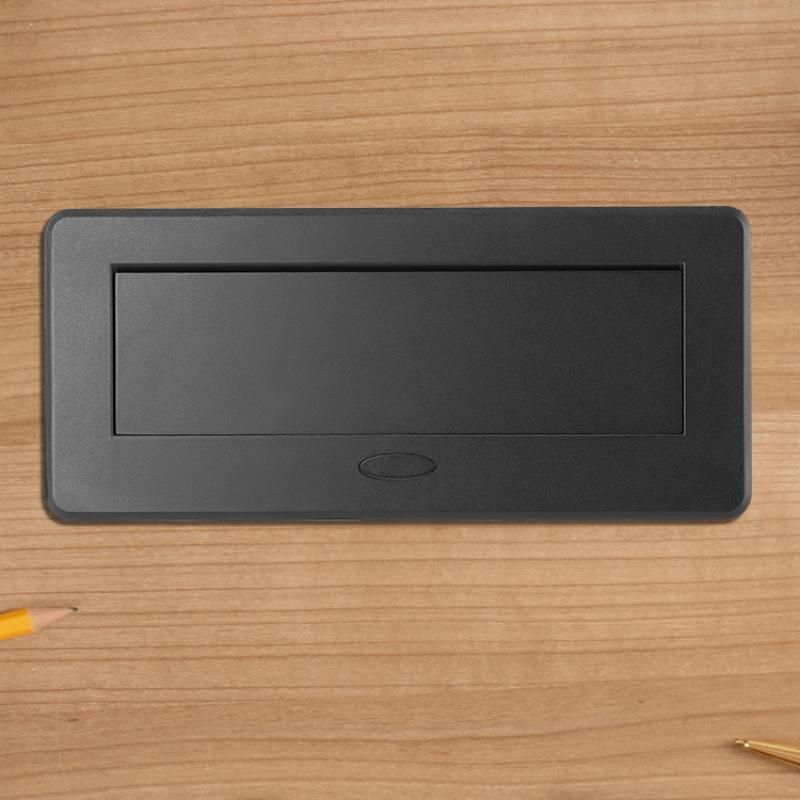Desktop Socket Table Outlet 2 3 EU Socket With USB Charging Slow Pop Up Aluminum Alloy Cover For Meeting Room_voghion.com