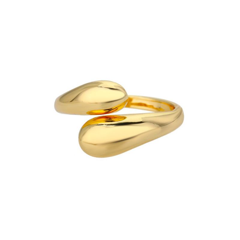 Anello a cupola da donna in stile moda 2025, grande anello spesso aperto in oro e argento, gioielli solidi, 2024_voghion.com