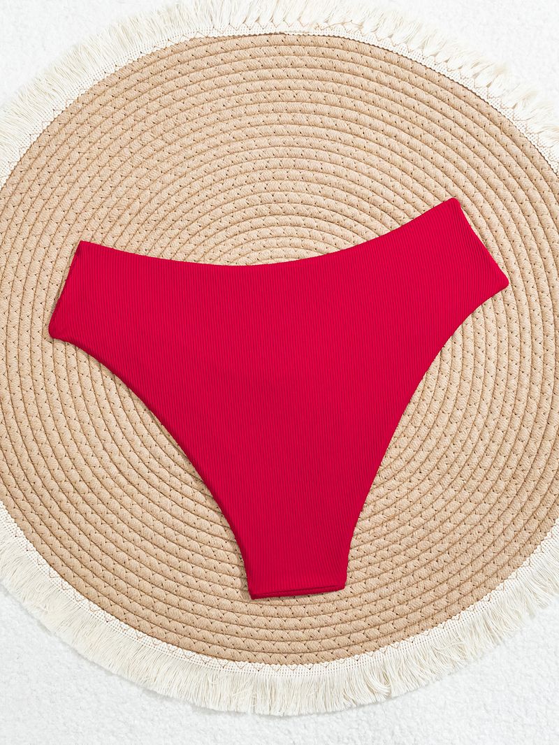 Costume da bagno da donna a vita alta, in tessuto morbido con motivo a croce a righe verticali, per spiaggia, vacanze, piscina e feste_voghion.com