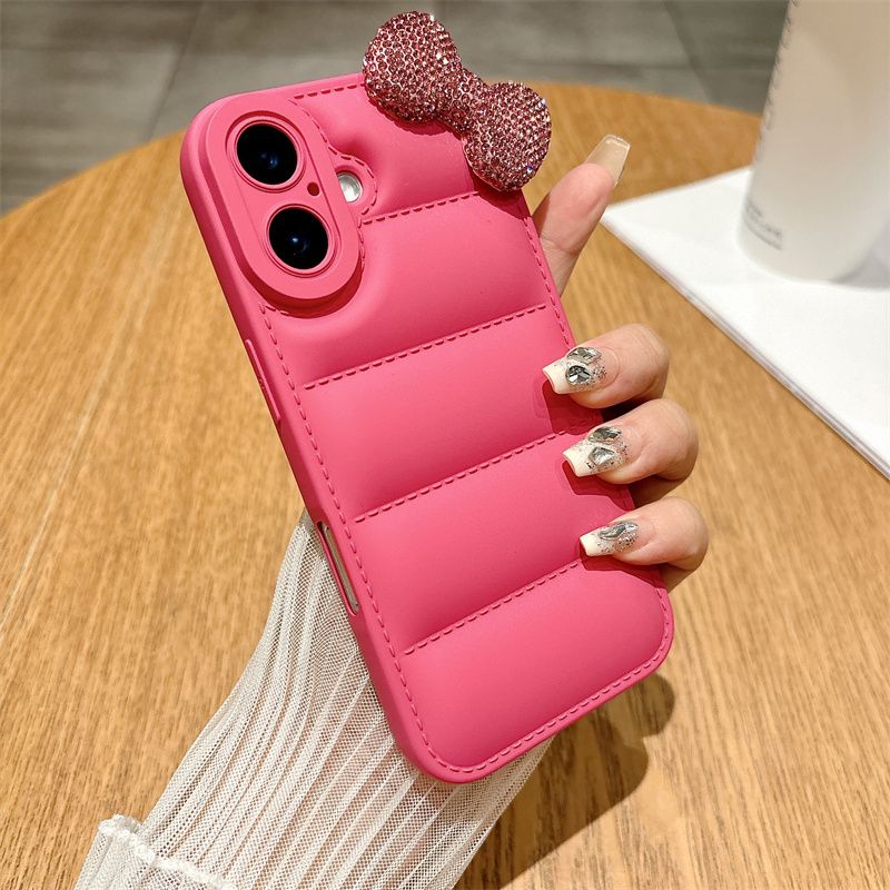 Samsung Galaxy S23 S22 S21 S25 S24 S20 FE Plus Note 20 Ultra Diamond Kitty Bowknot mīksts dūnu jakas maciņš telefonam ar dūnu apvalku_voghion.com