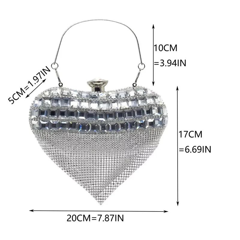 New heart-shaped clutch dinner bag with pointy heels for women_voghion.com