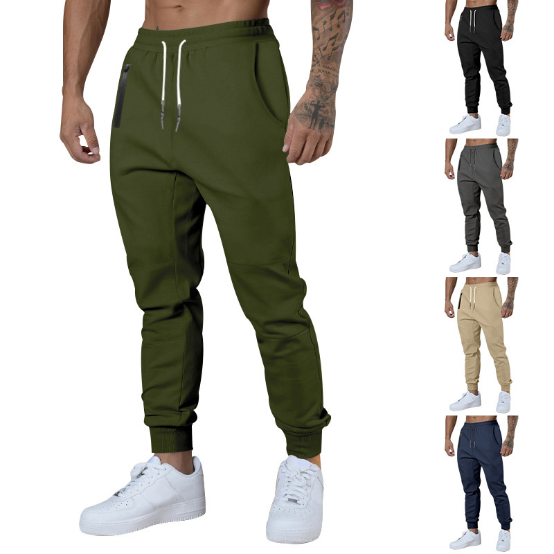 2023 Men's Drawstring Casual New Sports Pants Versatile Breathable Men_voghion.com