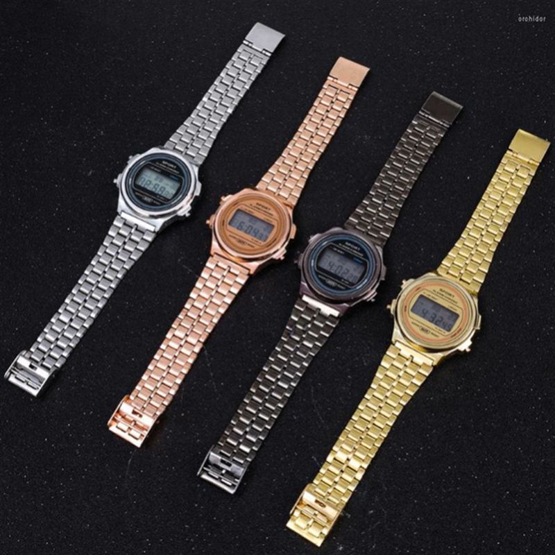 LED WR F91W Stalen Band A159 Nieuw Rond Mode Multifunctioneel Elektronisch Horloge_voghion.com